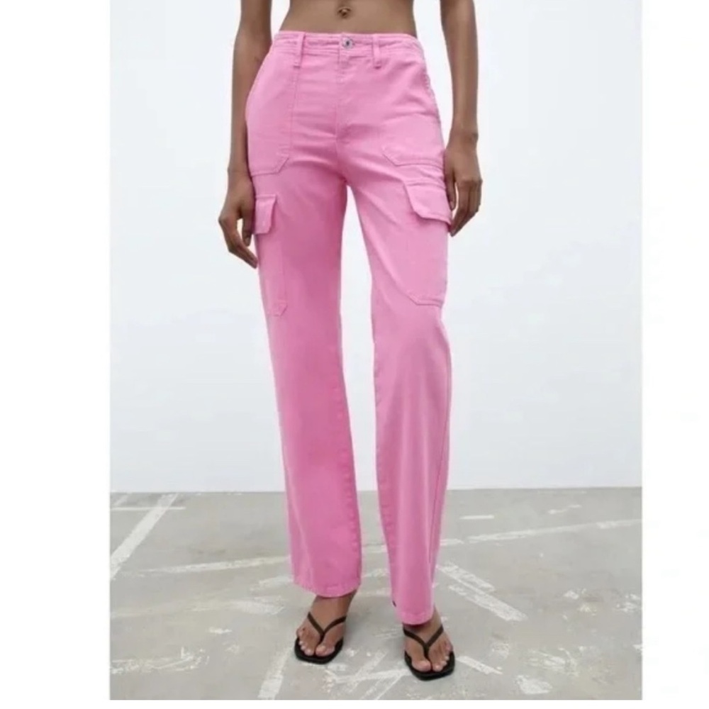 Zara Pink Women's Cargo Pants